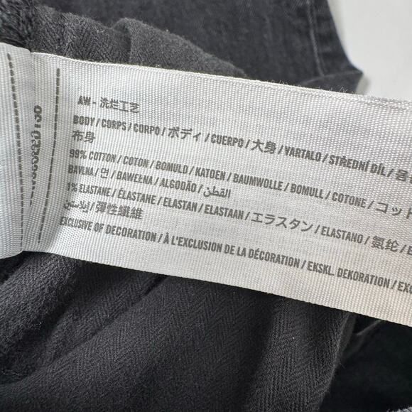 Abercrombie & Fitch Black The 90s Straight Jeans Ultra High Rise Distressed 27/4 - Picture 9 of 11